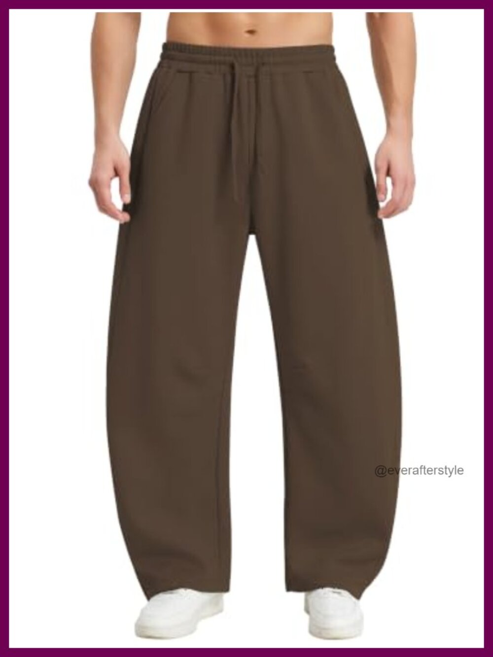 Baggy Barrel Wide Leg Sweatpants Oversized Joggers Pockets